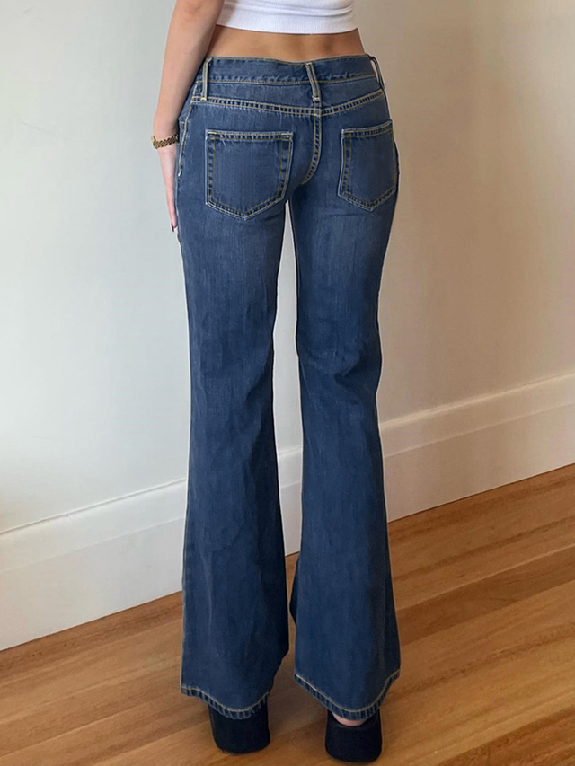 GILIPUR Calça jeans larga de cintura alta com estilo vintage TL0468
